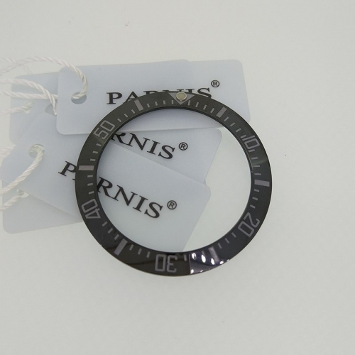 40.7mm Black Ceramic Bezel Insert, Parnis Watch PA6007 Watch Bezel Insert