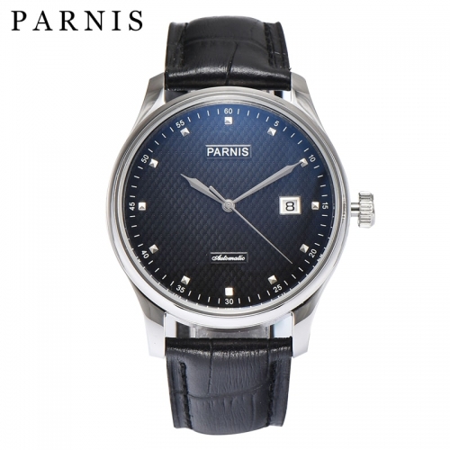 43mm Parnis Automatic Movement Men's Casual Watch Stainless Case Date Indicator