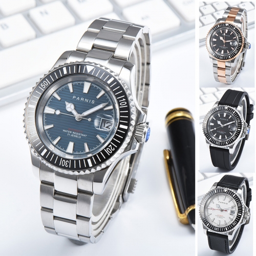 Parnis Automatic Mechanical Watches Men Diver Wristwatch 21 Jewel Miyota 8215 Automatic Movement Sapphire Crystal