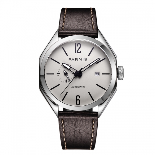 43mm Parnis Miyota Automatic Movement Men's Mechanical Watch Sapphire Date Gift